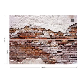 Grunge Brick Wall Poster Mural XXL