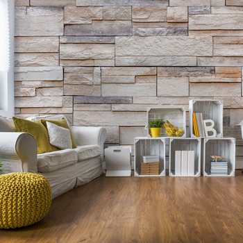 Light Stone Wall Texture Poster Mural XXL