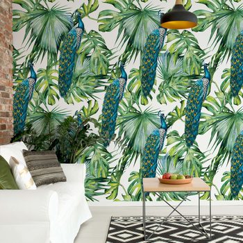 Modern Tropical Pattern Poster Mural XXL