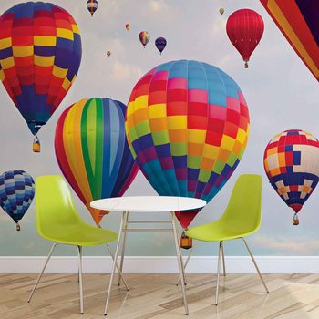 Montgolfières Couleurs Poster Mural XXL