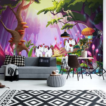 Unicorns In The Forest Poster Mural XXL