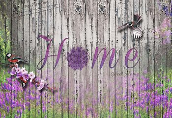 Vintage Wood Planks Design Lavender Home Poster Mural XXL