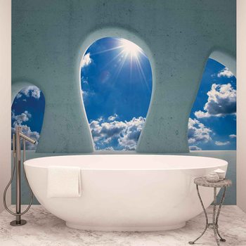 Vue Ciel Bleu Moderne Poster Mural XXL