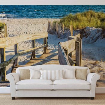 Vue Plage Tropical Poster Mural XXL