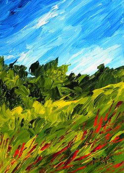 Schilderij op canvas A walk in Puilboro, 2009