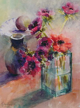 Poster Anemones in Green Glass Vase, 2002