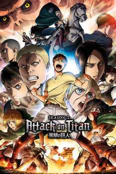 Плакат Attack on Titan (Shingeki no kyojin) - Season 2 Collage Key Art
