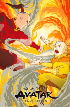 Póster Avatar - Aang vs Zuko