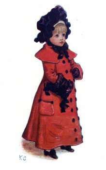 Schilderij op canvas 'Christmas Cards'  by Kate Greenaway.