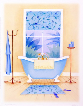 Konsttryck Cream Bathroom II