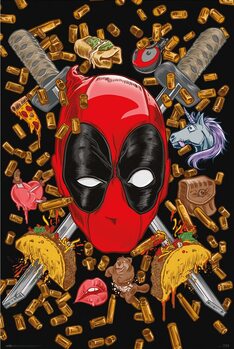 Póster Deadpool - Bullets and Chimichangas
