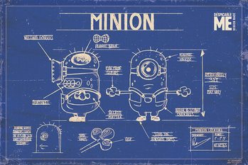 Poster Despicable Me - Ich - Einfach unverbesserlich - Minion Blue Print