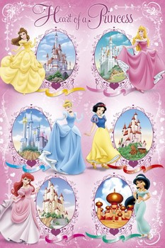 Poster DISNEY PRINCESS - castles