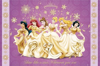 Poster DISNEY PRINCESS - shine