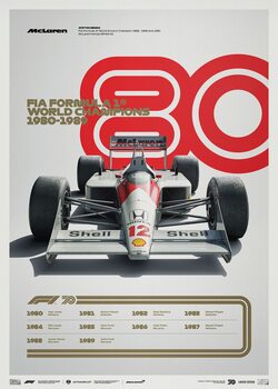 Konsttryck Formula 1 Decades - 80's McLaren