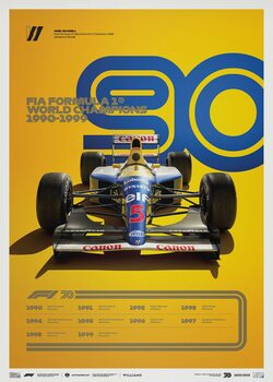 Konsttryck Formula 1 Decades - 90's Williams
