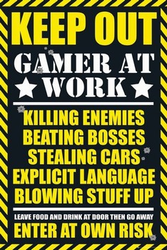 Poster Gaming - keep out