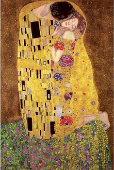 Плакат Gustav Klimt - Целувката