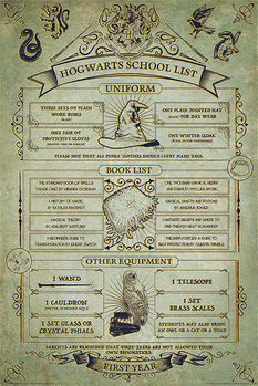 Poster  Harry Potter - Hogwarts School List