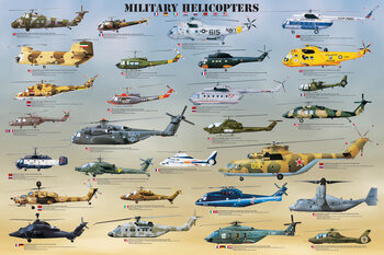 Póster Helicópteros militares