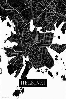 Póster Helsinki black