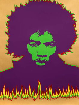 Schilderij op canvas Hendrix - Fire, 1967