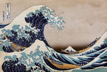 Póster Hokusai - Te Great Wave of Kanagawa