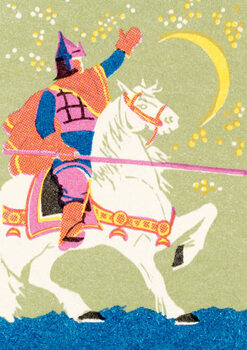 Poster Knight on a white horse