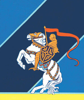 Poster Knight on white horse