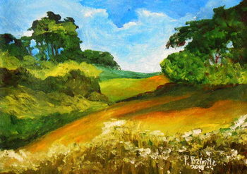 Schilderij op canvas La route de Mouline, 2015