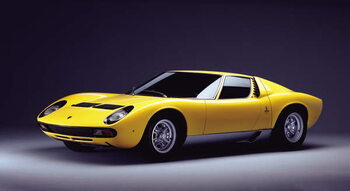 Schilderij op canvas Lamborghini Miura SV car model, 1973