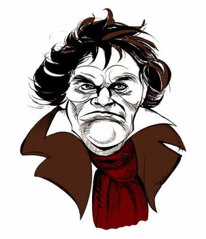 Poster Ludwig van Beethoven, German composer