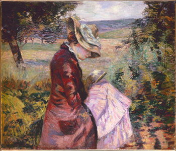 Poster Madame Guillaumin reading, c.1887