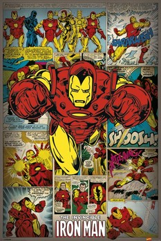 Marvel Comics Iron Man Classic Retro Panels Sudadera 