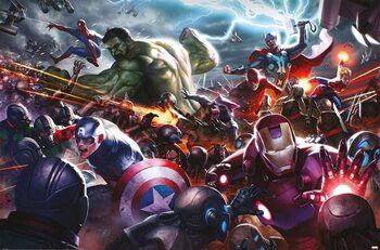 Плакат Marvel FUture Fight - Heroes Assault