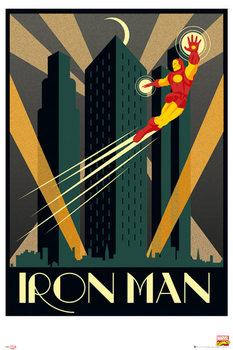 Póster Marvel - Retro Iron Man