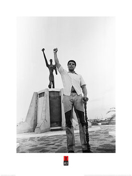 Konsttryck Muhammad Ali - Black Power Statue