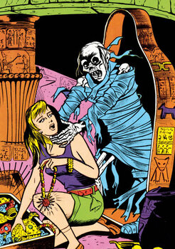 Poster Mummy with prey