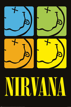 Póster Nirvana - Smiley Squares