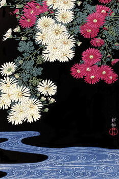 Плакат Ohara Koson - Chrysanthemum and Running Water