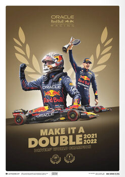 Kunstdruck Oracle Red Bull Racing - Make It Double - Max Verstappen - 2022 F1® World Drivers' Champion