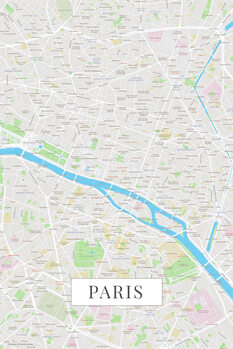 Póster Paris color
