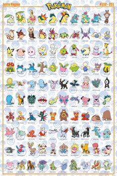 Плакат Pokemon - Johto Pokemon