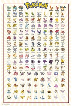 Póster Pokemon - Kanto 151