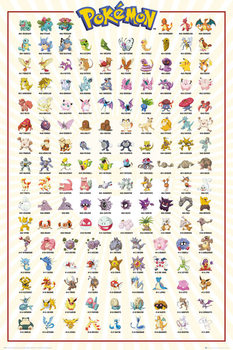 Póster Pokemon - Kanto 151