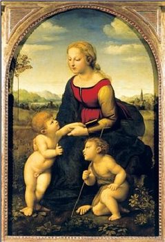 Raphael Sanzio - Madonna And Child With St. John The Baptist, 1507 Kunstdruck