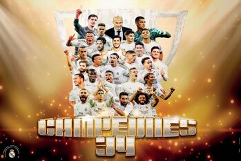 Póster Real Madrid - Campeones 2019/2020