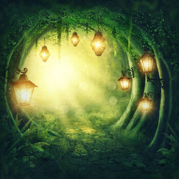 Poster Road in a dark forest