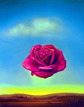Konsttryck Salvador Dali - Medative Rose