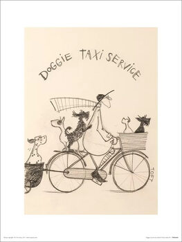 Sam Toft - Doggie Taxi Service Kunstdruck